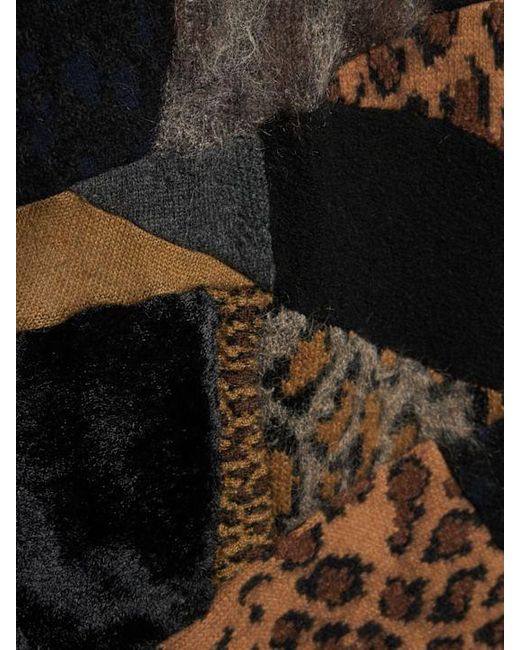 Junya Watanabe Black Wool Patchwork Oversized Knit Sweater