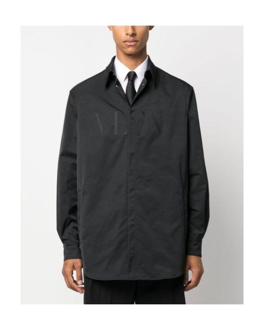 Valentino Black Buttoned Long-Sleeved Jacket for men