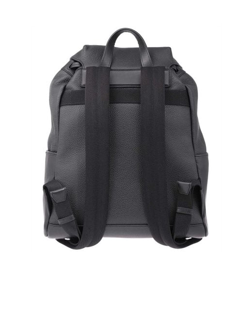 Bally Black Logo Backpack for men