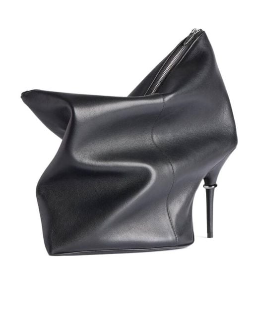 Balenciaga Black Calfskin Wader Clutch Bag