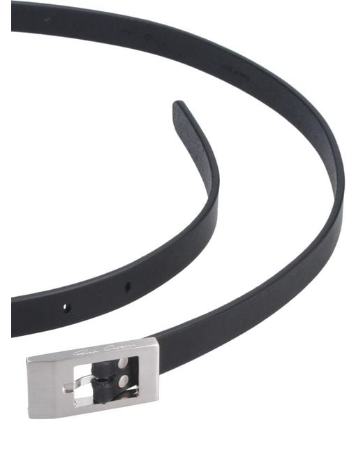 Rick Owens White Mini Stooges Buckle Belt
