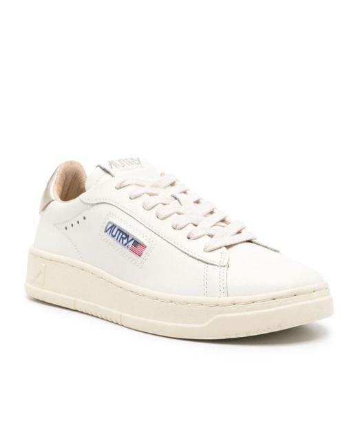 Autry White Dallas Leather Sneakers
