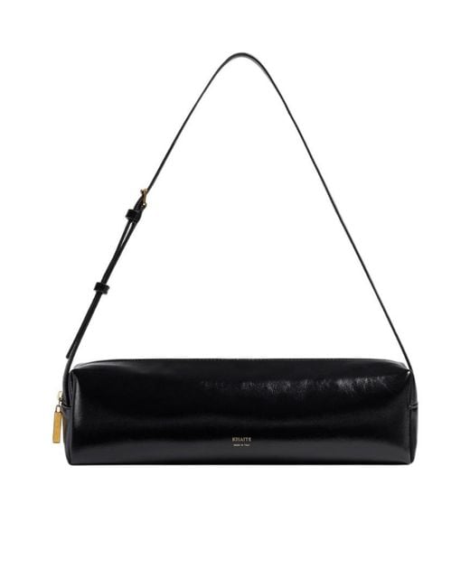 Khaite Black Kye Logo Stamp Shoulder Bag