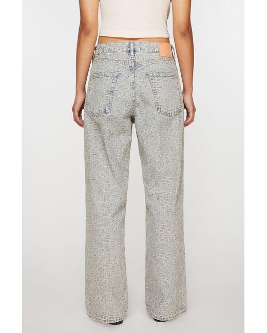 Acne Gray Acid-Wash Jeans