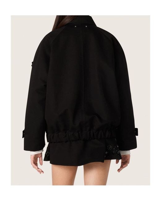 Golden Goose Deluxe Brand Black Floral Sequin Embroidery Oversized Jacket