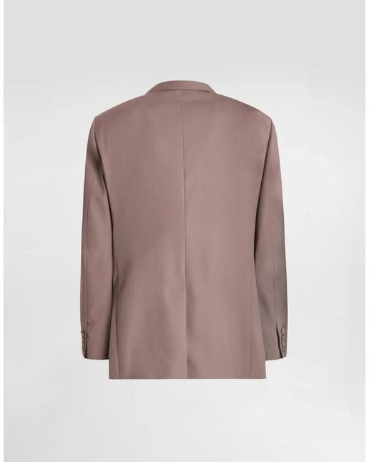 Dolce & Gabbana Brown Single-Breasted Slim Blazer for men