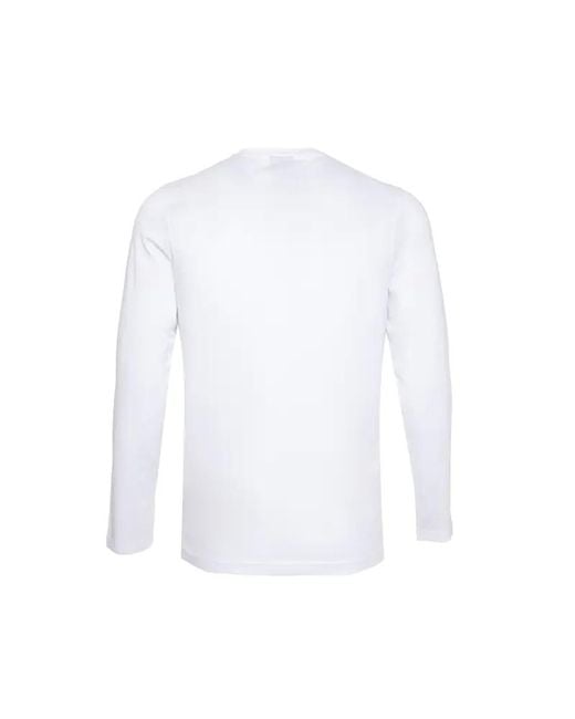Paul & Shark White T-Shirt With Round Neck And Long Sleeves for men