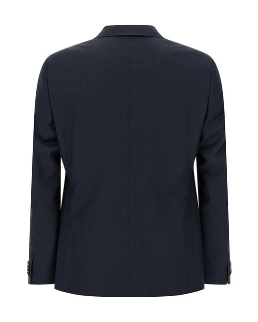 Zegna Blue Single Breasted Two-Piece Tailored Suit for men