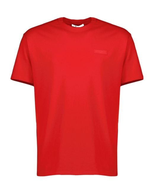 Givenchy Red Logo Patch Crewneck T-Shirt for men