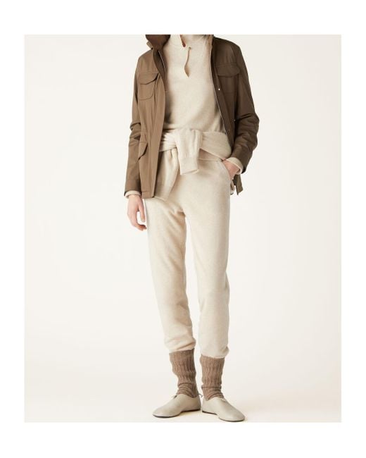 Loro Piana Natural Drawcord Cashmere Sweatpants