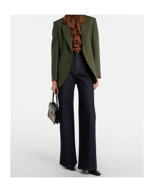 Nili Lotan Brown Ruffled Shirt