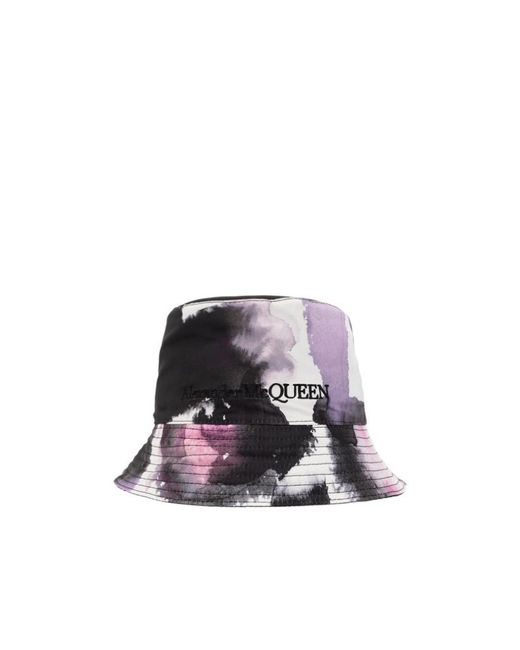 McQueen White Graffiti Printed Bucket Hat