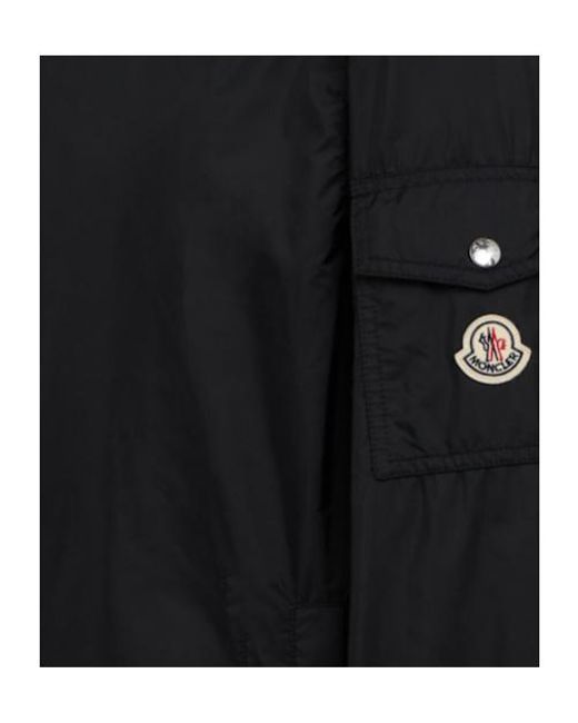 Moncler Black Etiache Hooded Rain Jacket for men