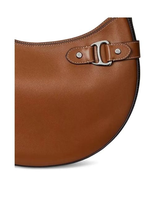 Ralph Lauren Brown Buckle-Detail Shoulder Bag