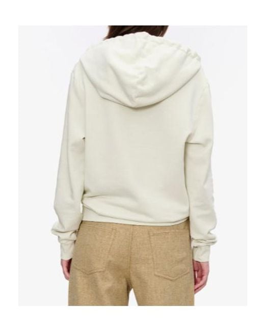 A.P.C. White Drawstring Hooded Sweatshirt for men