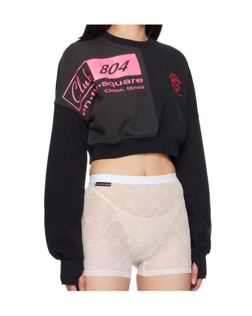 MARINE SERRE Black Graphic Sweatshirt