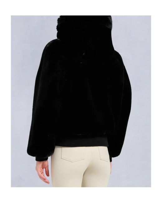 Moose Knuckles Black Series Original Satin Debbie Bomber Jacket