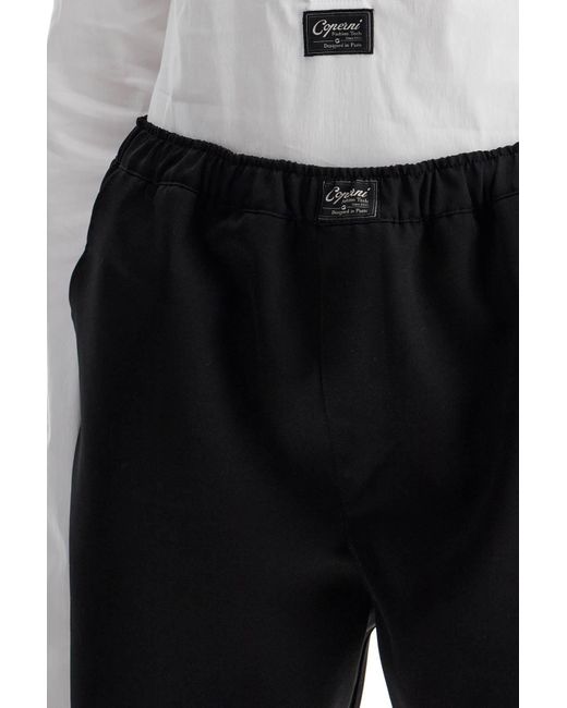 Coperni Black Elastic Waist Shorts