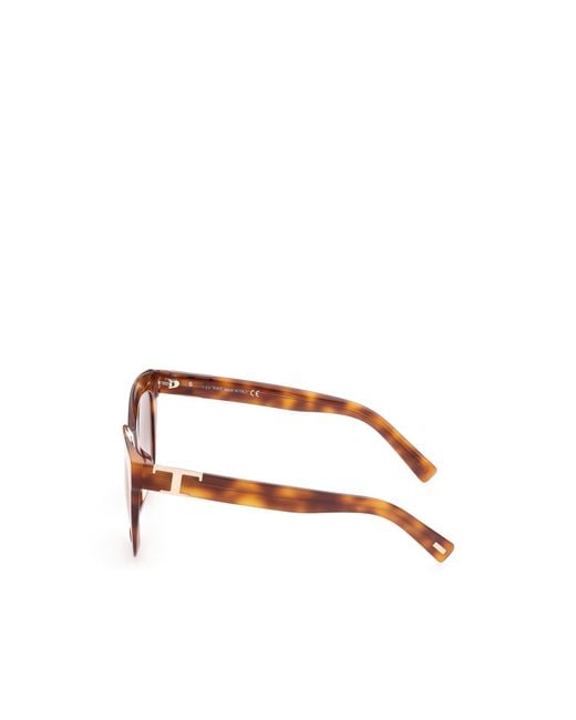 Tod's Pink Geometric Frame Sunglasses
