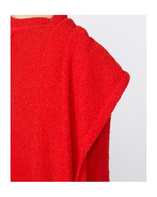 Sportmax Red Cut-Out Long-Sleeve Maxi Dress