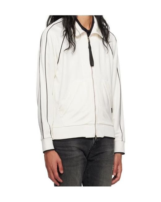 Tom Ford Gray Logo-Patch Zip-Up Jacket for men