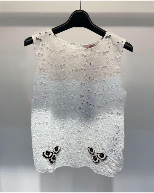 Max Mara White Sleeveless Shirt