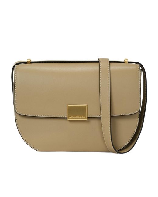 Karl Lagerfeld Natural Flap Shoulder Bag