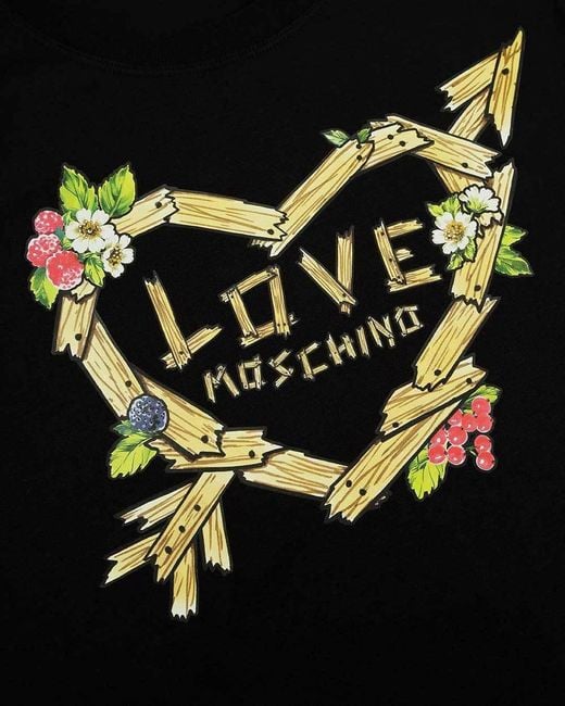 Moschino Black Love Printed T-Shirt