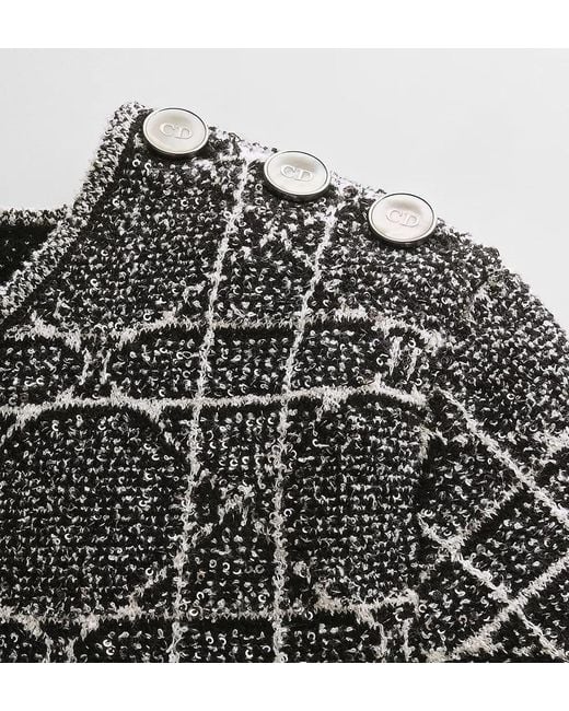 Dior Black Geometric Jacquard Dress
