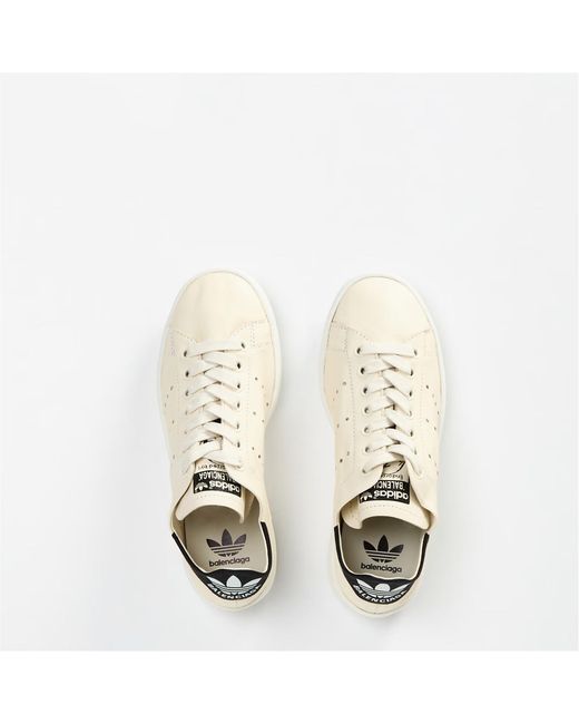 Balenciaga Natural X Adidas Stan Smith Lace-Up Sneakers