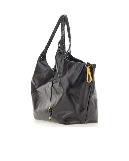 Gianni Chiarini Black Dua Large Shoulder Bag