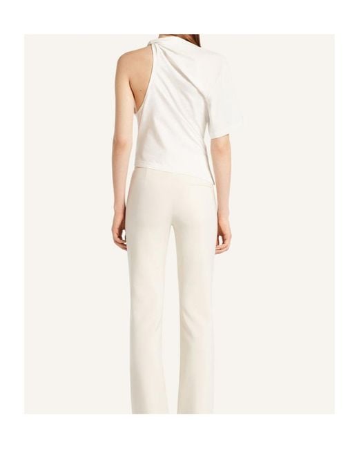 Courreges White Courrèges Twisted Asymmetric T-Shirt