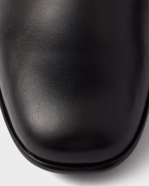 Prada Black Slip-On Ankle Boots