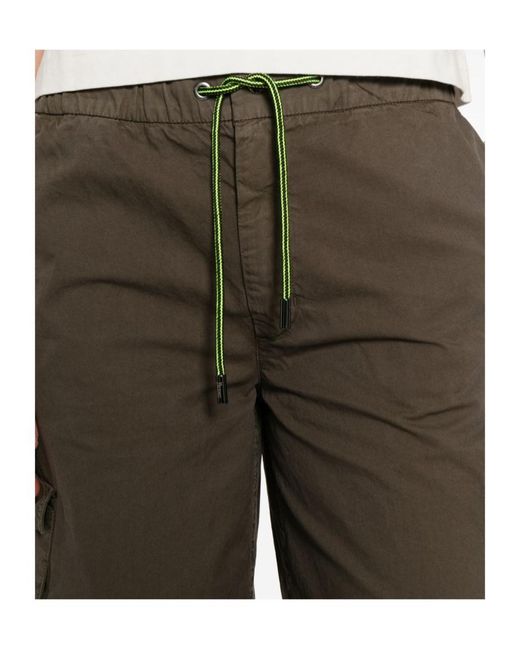 Herno Green Drawstring-Fastening Cargo Shorts
