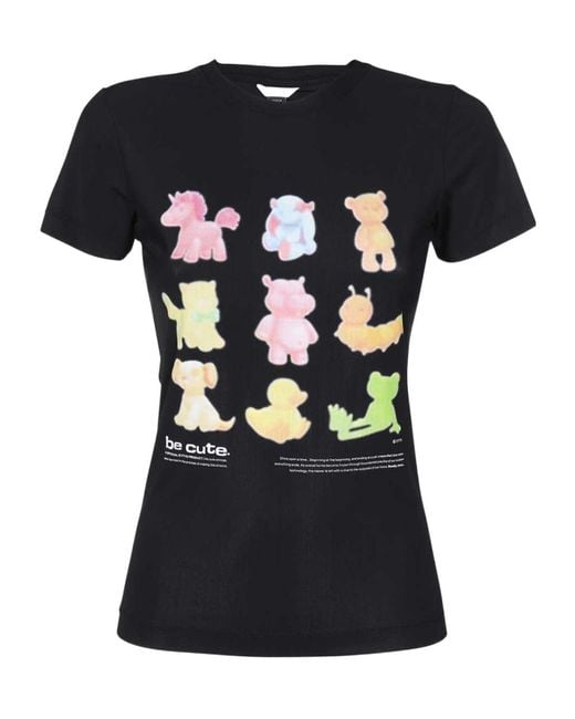 Eytys Black Be Cute Graphic T-Shirt for men