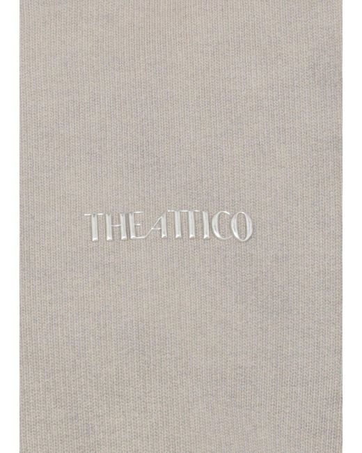 The Attico Gray The Logo Detailed Crewneck Sweatshirt