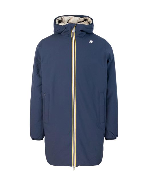 K-Way Blue Jacob St Warm Reversible Jacket for men