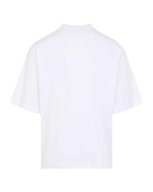 Marni White Coastal-Scene Crewneck T-Shirt for men