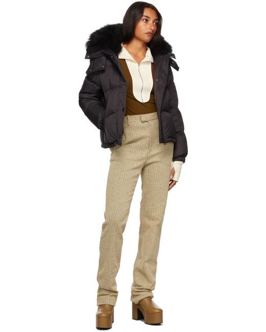 Yves Salomon Black Padded Long-Sleeve Jacket