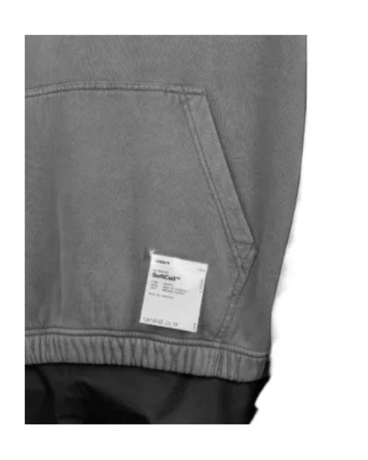 Satisfy Gray Long-Sleeved Hooded Sweatshirt for men