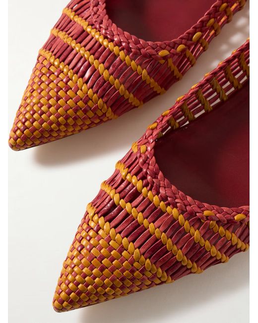 Gabriela Hearst Brown Braided Ballet Flats