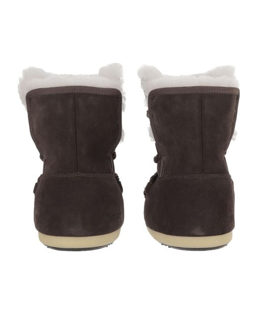 Moon Boot Black Evx Shearling Boots for men