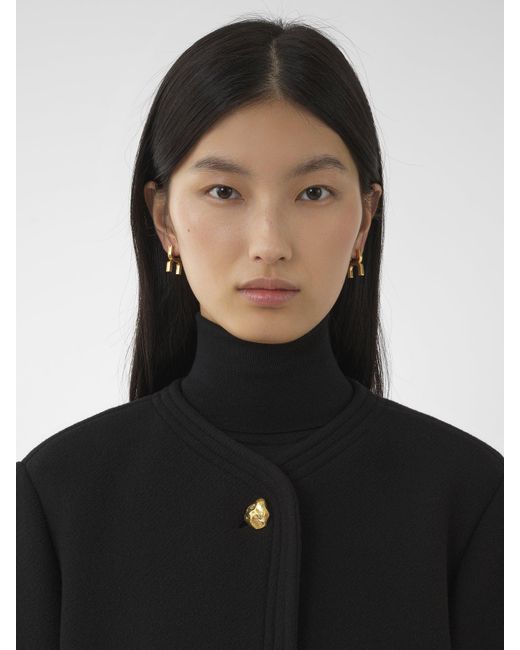 Chloé Black Lantern Sleeve Wool Jacket