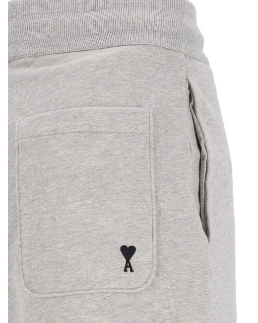 AMI Gray Drawstring Casual Pants