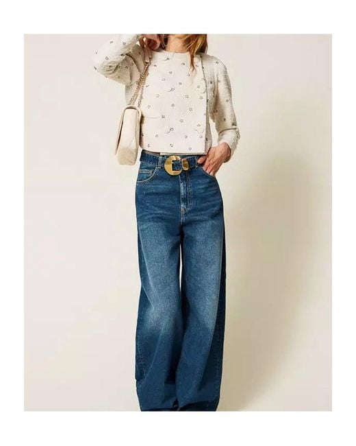 Twinset Natural Bouclé-Texture Embellished Jacket