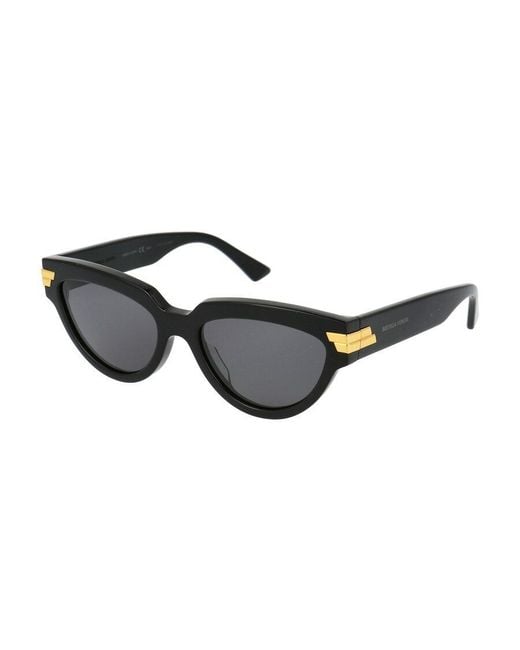 Bottega Veneta White Eyewear Cat Eye Sunglasses
