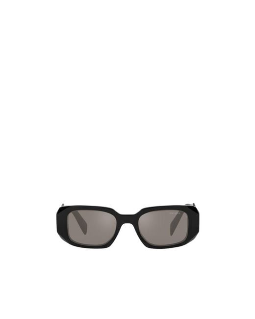 Prada White Eyewear Rectangular Frame Sunglasses