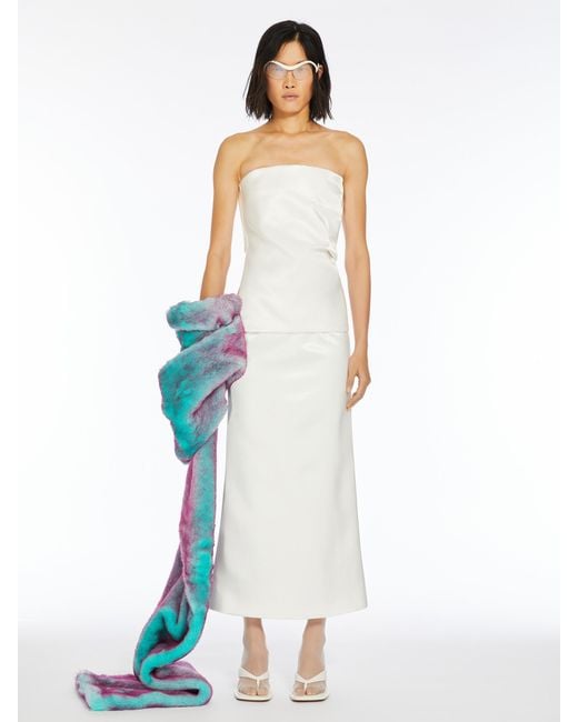Sportmax White Strapless Bustier Top