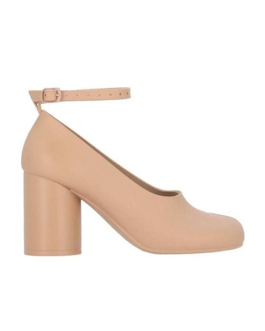 Maison Margiela Natural Tabi Ankle-Strapped Pumps