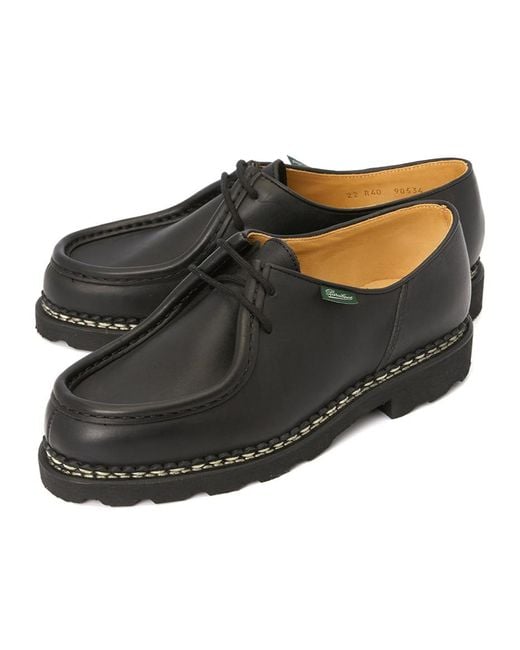 Paraboot Black Michael Lace-Up Derby Shoes for men